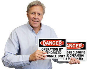 Machine Hazard Signs & Labels