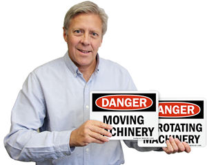 Danger Osha Moving Machine Sign