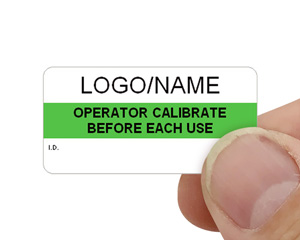 custom calibrate before use label
