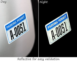 Parking permit decal
