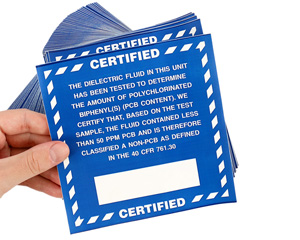 PCB Certified Labels