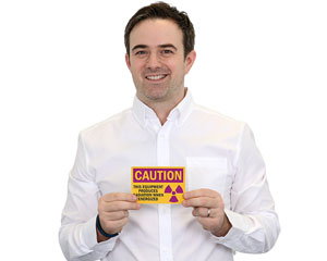 Caution Radiation Label