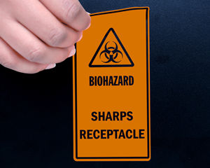Sharps Warning Labels & Signs