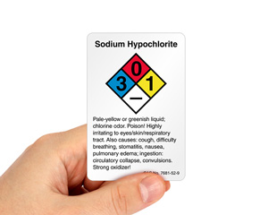 Sodium Hypochlorite NFPA Labels