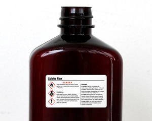 Solder Flux Chemical Label