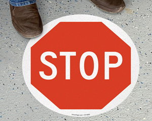 Warehouse Floor Stop Signs