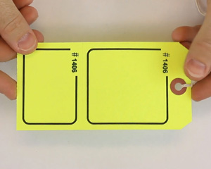 tear stub blank tag