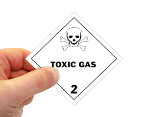 Toxic Gas Hazmat Label