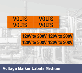 Voltage Marker Labels, Medium