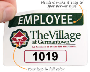 Window parking permit decals