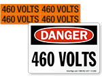 460 Volts Labels
