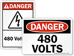 480 Volts Labels
