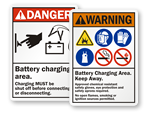 Battery Charging Signs