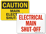 Electric Shut Off Labels
