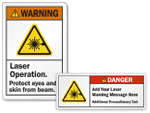 Custom Laser Warning Labels