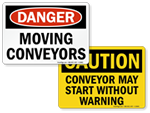 Conveyor Warning Signs