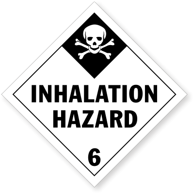 Class Inhalation Hazard Labels Paper Dot Vinyl Hazmat