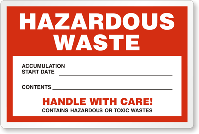Hazardous waste label template california pdf