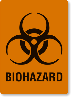 ☣ Biohazard Stickers & Biohazard Labels