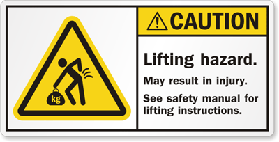  Lifting Hazard  Labels Symbols