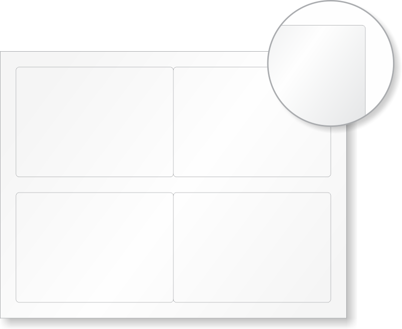 Blank Laser Printable Label Sheets, 3.5in. x 5in. Labels, SKU LZRVL3.5X5