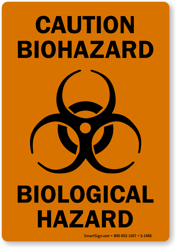 Caution Biohazard Biological Hazard Label Sku Lb 1486