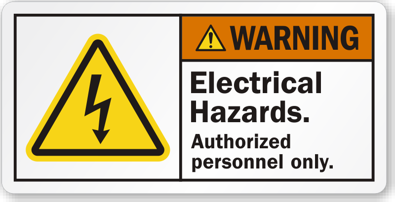 Ansi Electrical Schematic Symbols, Electrical Hazards Authorized Personnel Only Ansi Warning Label, Ansi Electrical Schematic Symbols