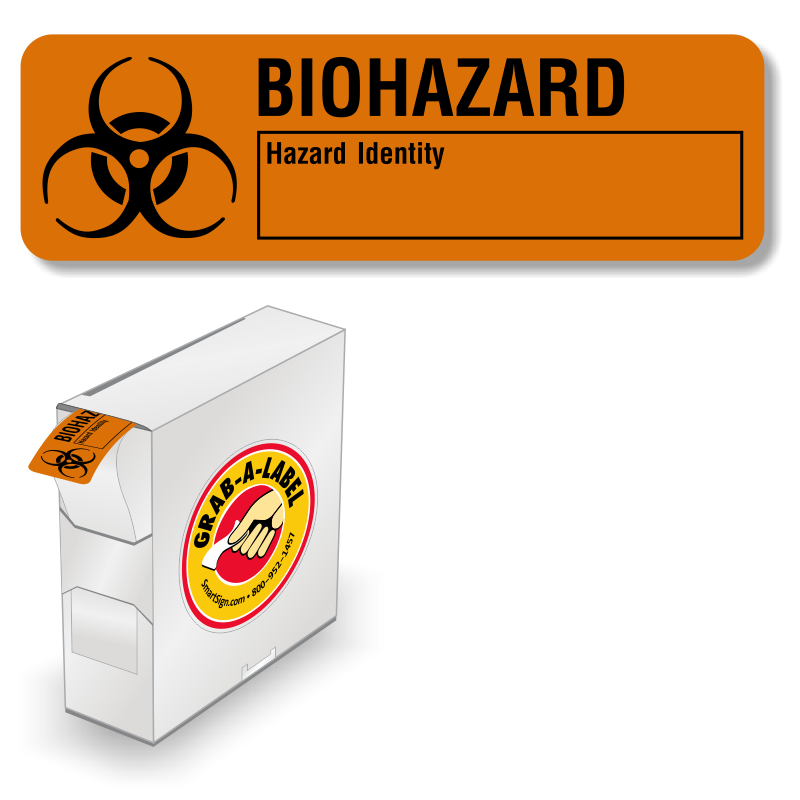 Paper Biohazard Labels In Dispenser 7 8 In X 2 7 8 In 500 Labels 