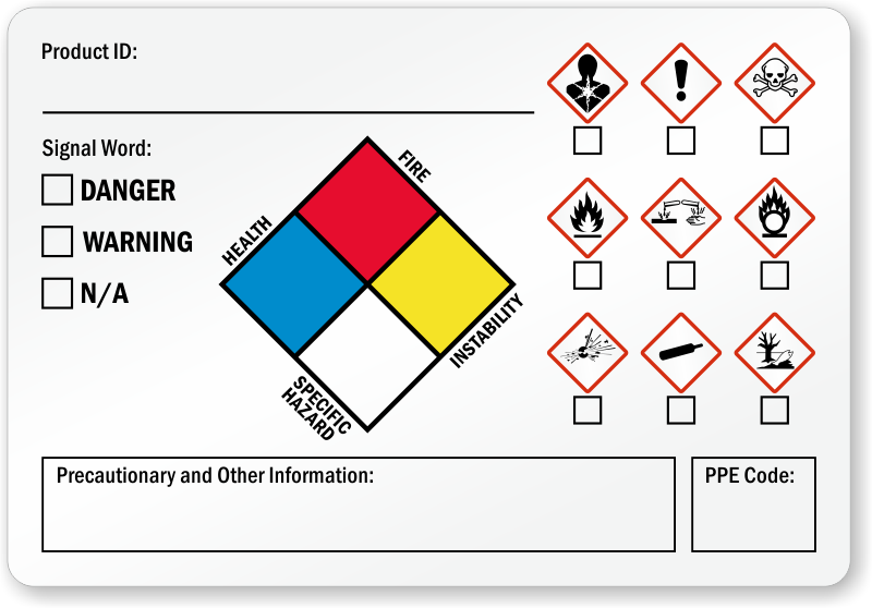 Special Precautionary Information GHS Secondary Label, SKU: LB-2915
