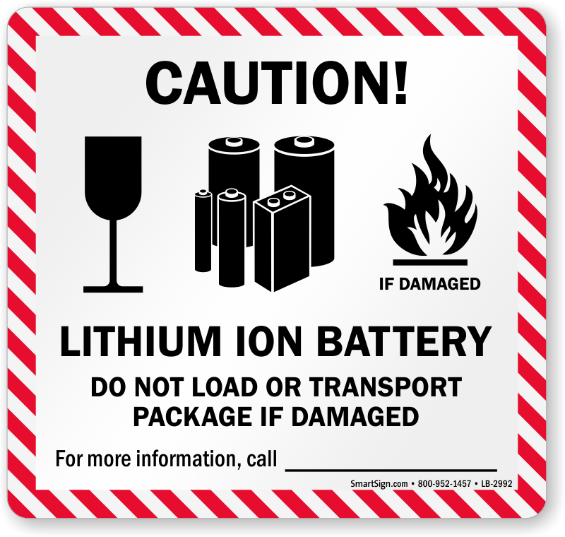 Lithium Battery Handling Mark Shipping Labels