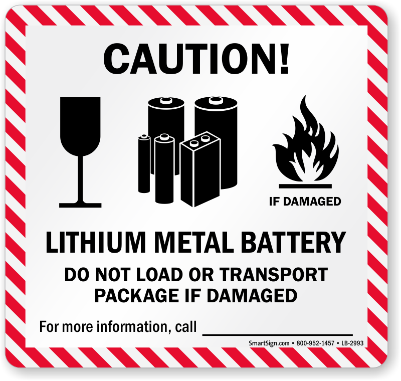 Un3481 Lithium Ion Batteries Contained In Equipment Label UN3480 