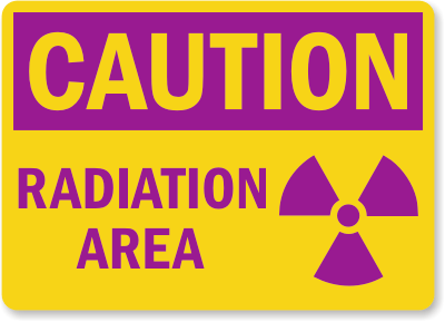 Radiation Area Signs, Radiation Warning Signs, SKU: S-2931