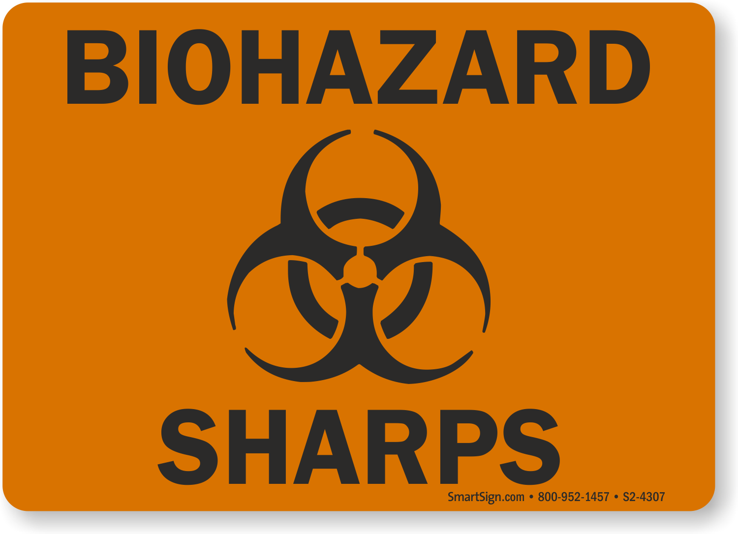 Biohazard Sharps Label