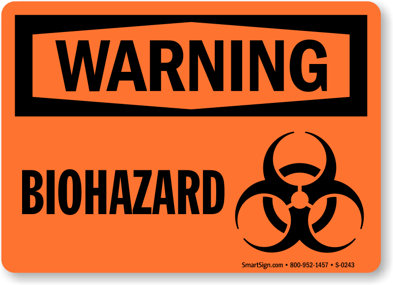 Science Zombie Hunting Marker Aluminum Sign Details about   Biohazard Warning Placard 