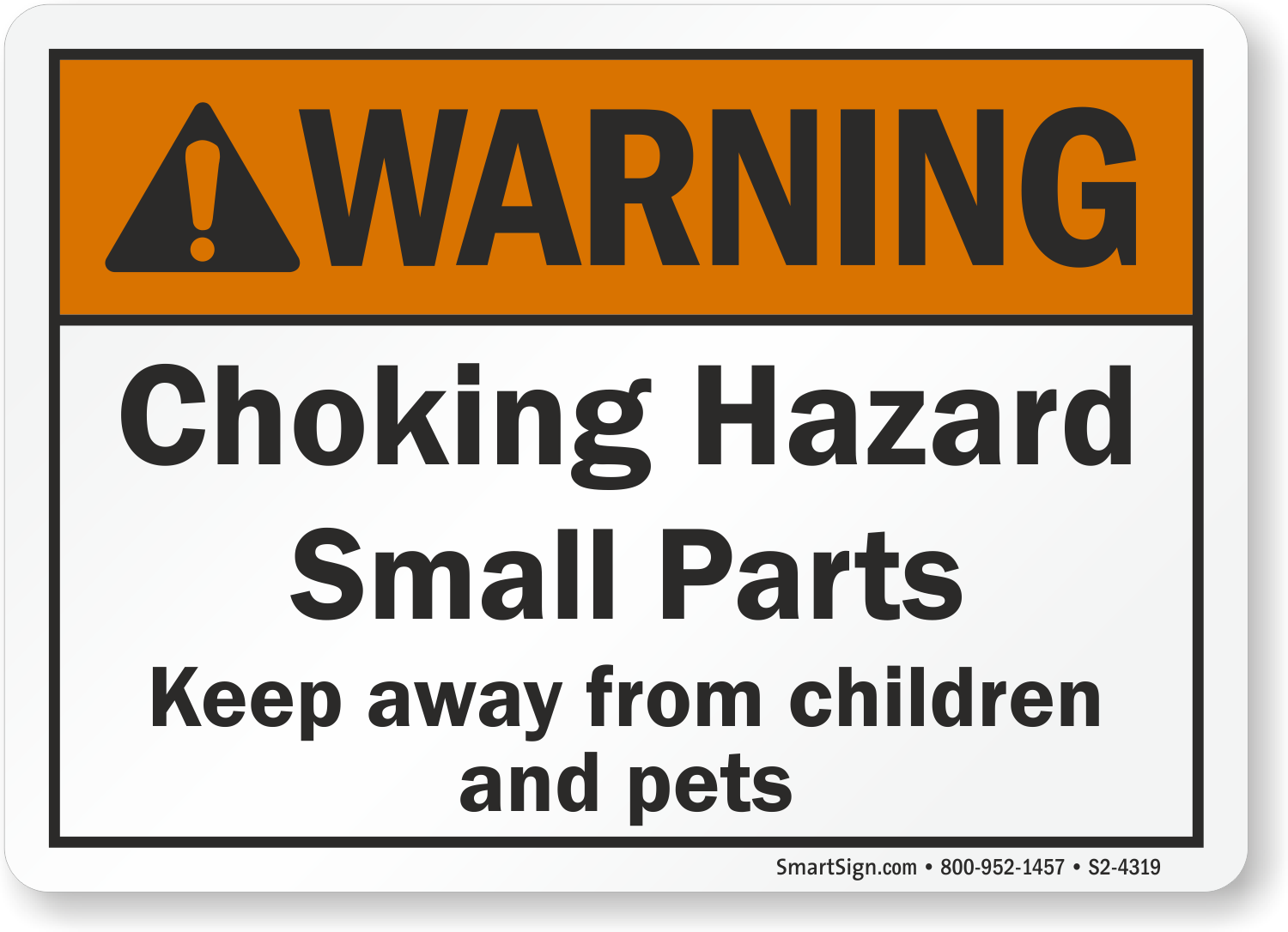Choking Hazard Warning Label Size