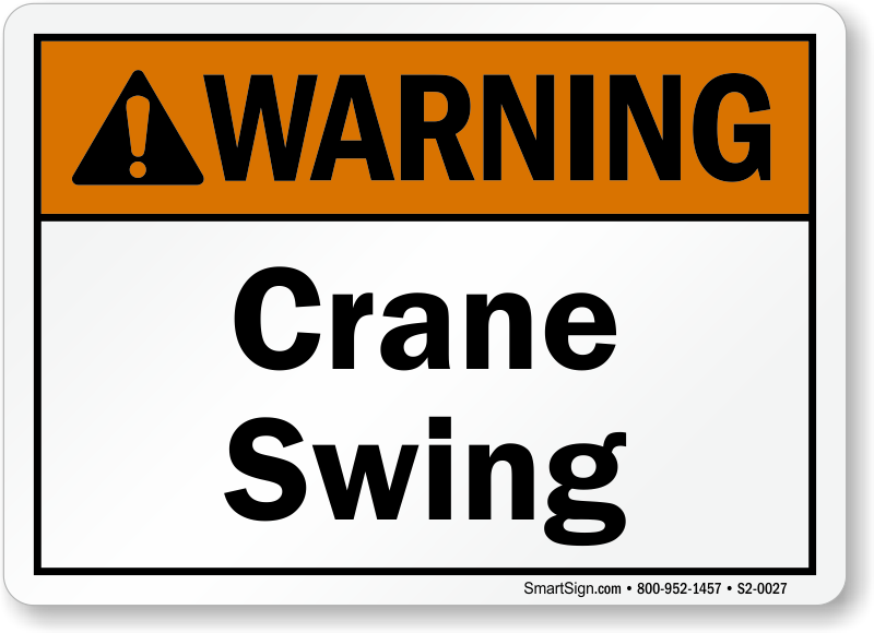 Crane Warning Labels online store - Bold designs and clear text