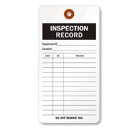 Inspection Record Tag