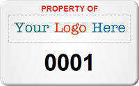 SunGuard Asset Label Add Company Name with Numbering