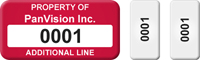 Customized Multipart 3 in 1 Asset Tag with Numbering
