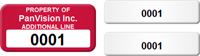 Multipart 3 in 1 Customizable Asset Tag with Numbering