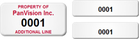 Multipart 3 in 1 Personalized Asset Tag with Numbering