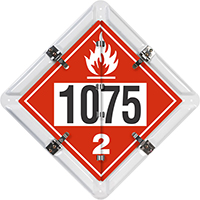 1 Legend Flip n Lock™ LPG Placard Aluminum Set