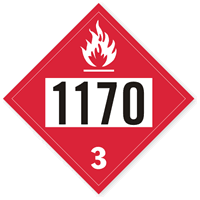 UN1170 Ethyl Alcohol Dot Placard