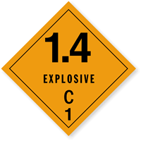 Explosive 1.4C Paper HazMat Label