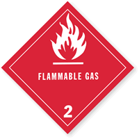 Flammable Gas Paper HazMat Label