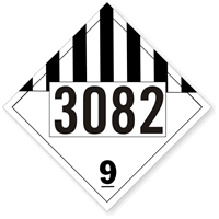 UN3082 Hazardous Substances Solid Placard