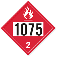 UN1075 Petroleum Dot Placard