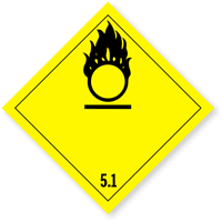 Class 5.1 (Oxidizer) HazMat Label