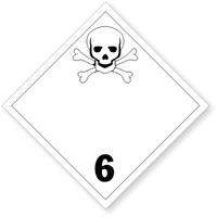 International Placard Poisonous Infectious Substances Placard