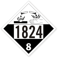 UN1824 Sodium Hydroxide Placard